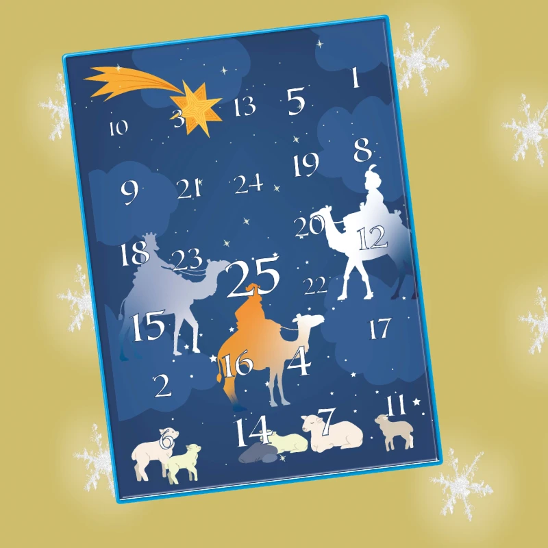 Calendrier de l'Avent bleu